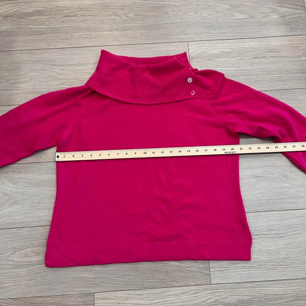 Jones New York 100% Cashmere Pink Turtleneck Sweater Women XL Preppy Minimalist - Picture 3 of 5